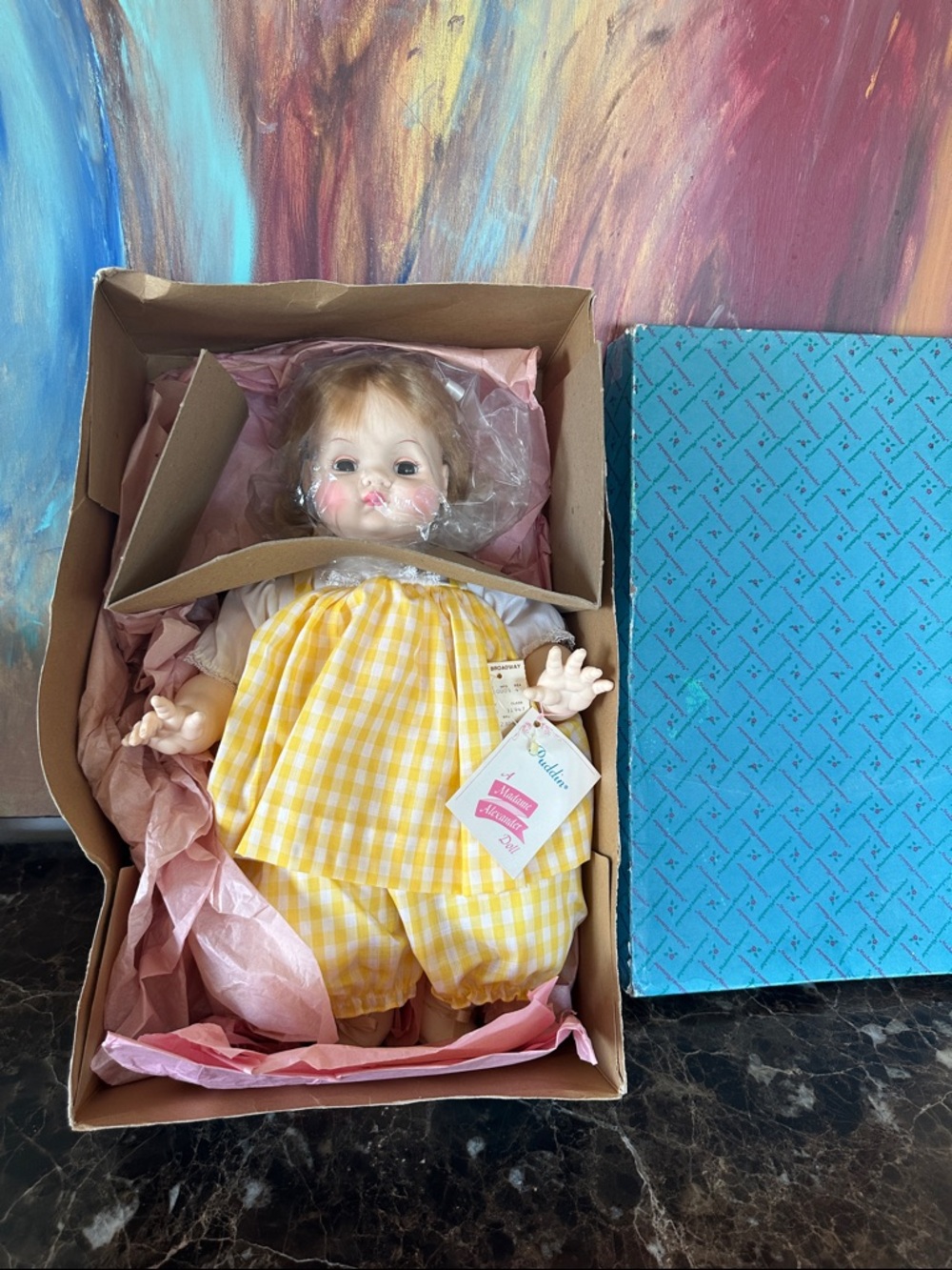 Madame Alexander Yellow Gingham Baby Doll with Tag